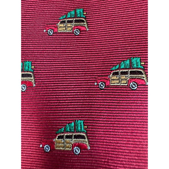 Knotty and Nice Woody Van Christmas Tie OS Red Christmas Polyester - Picture 5 of 16